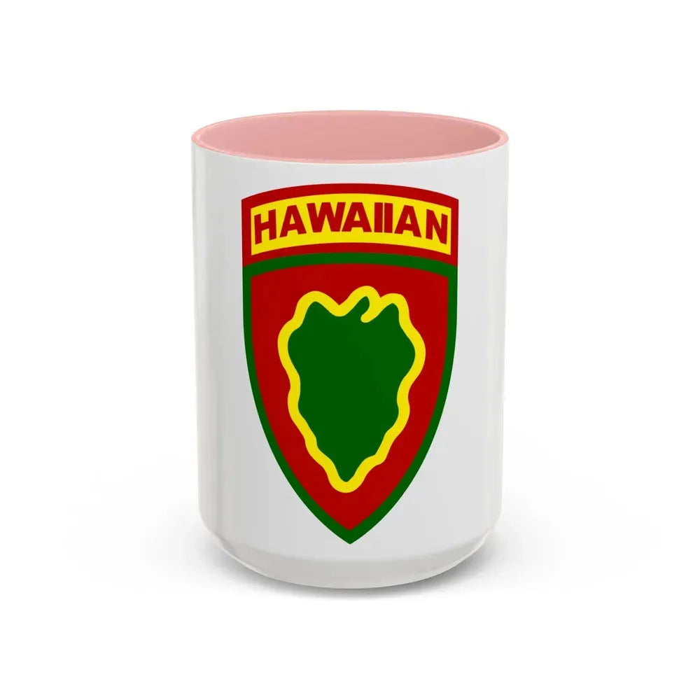 Hawaiian Division (U.S. Army) Accent Coffee Mug 15oz Pink - Go Mug Yourself