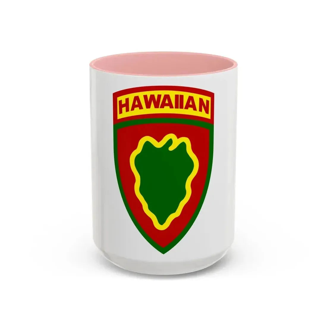 Hawaiian Division (U.S. Army) Accent Coffee Mug 15oz Pink - Go Mug Yourself