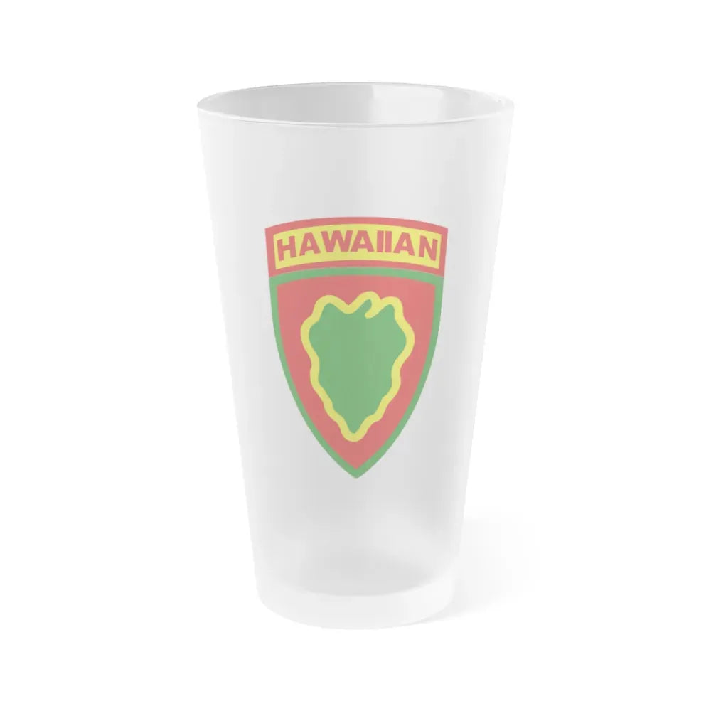 Hawaiian Division (U.S. Army) Frosted Pint Glass 16oz Default Title - Go Mug Yourself