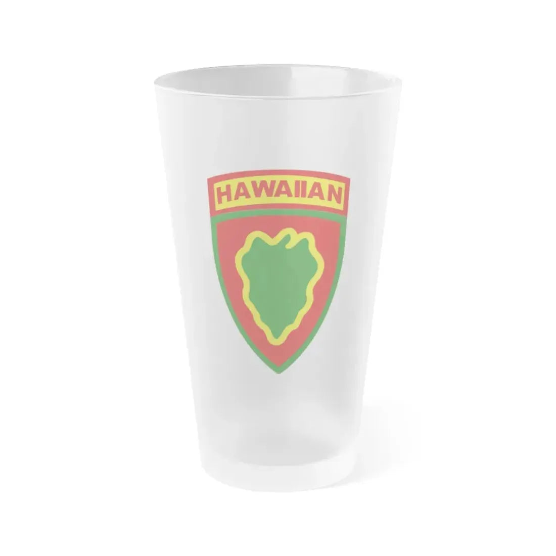 Hawaiian Division (U.S. Army) Frosted Pint Glass 16oz Default Title - Go Mug Yourself