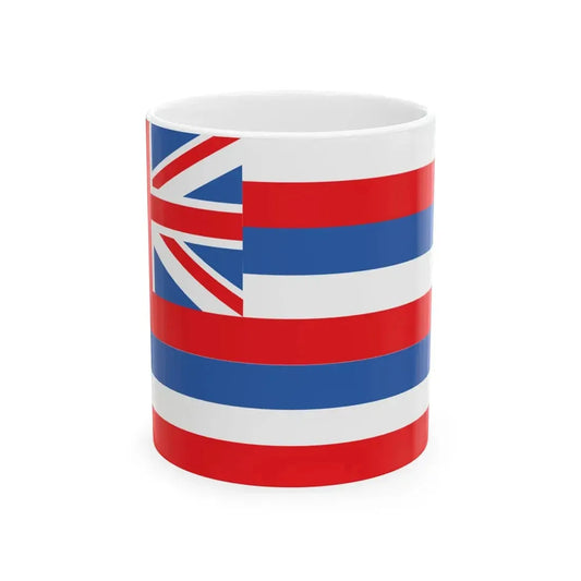 Hawaiian Flag Official (United States) White Coffee Mug 11oz - Go Mug Yourself