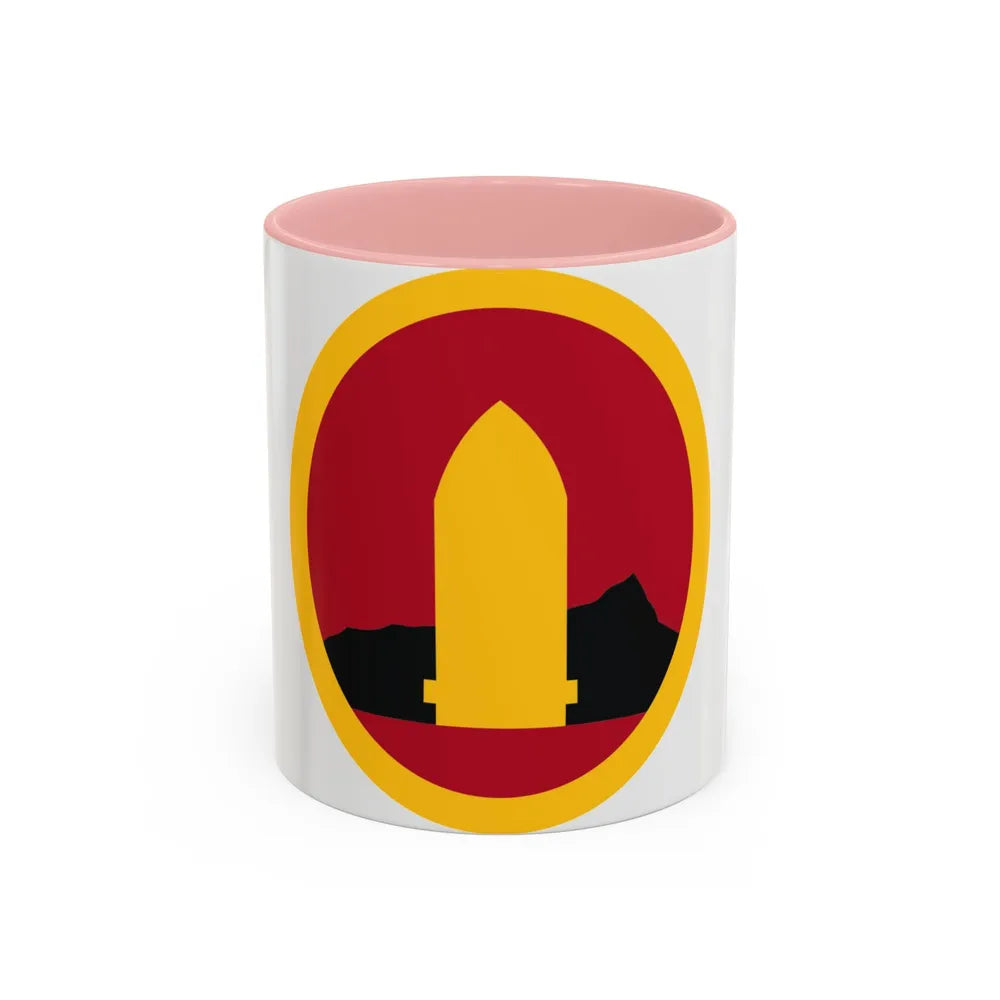 Hawaiian Seperate Coast Artillery Brigade (U.S. Army) Accent Coffee Mug 11oz Pink - Go Mug Yourself