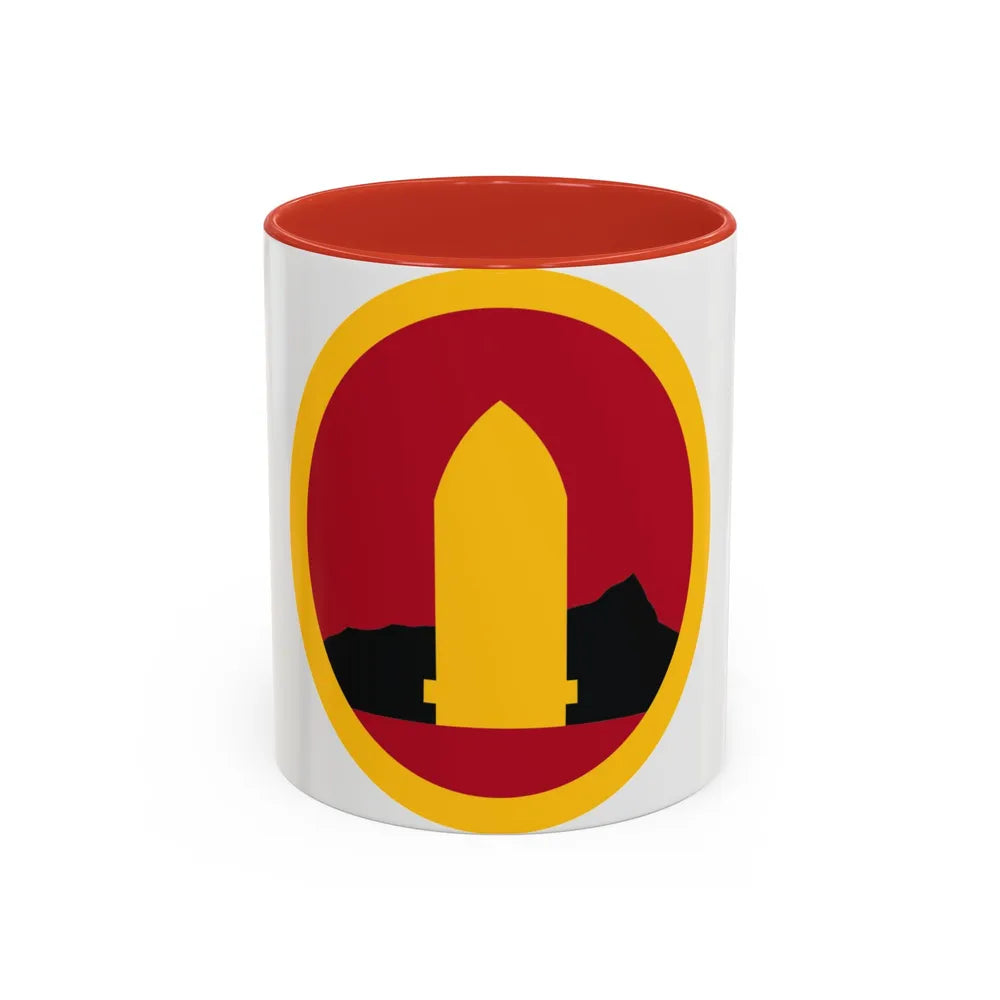 Hawaiian Seperate Coast Artillery Brigade (U.S. Army) Accent Coffee Mug 11oz Red - Go Mug Yourself