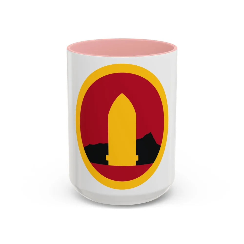 Hawaiian Seperate Coast Artillery Brigade (U.S. Army) Accent Coffee Mug 15oz Pink - Go Mug Yourself