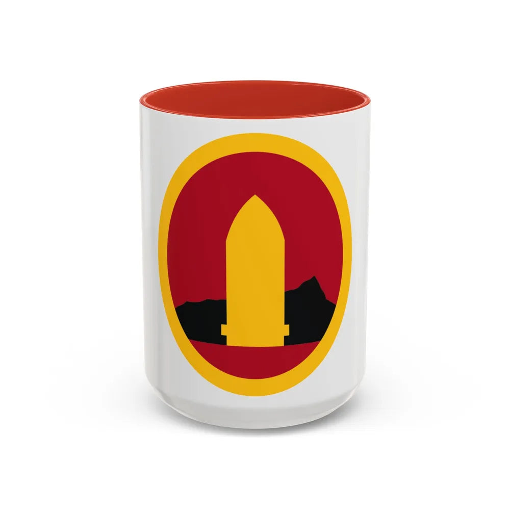 Hawaiian Seperate Coast Artillery Brigade (U.S. Army) Accent Coffee Mug 15oz Red - Go Mug Yourself