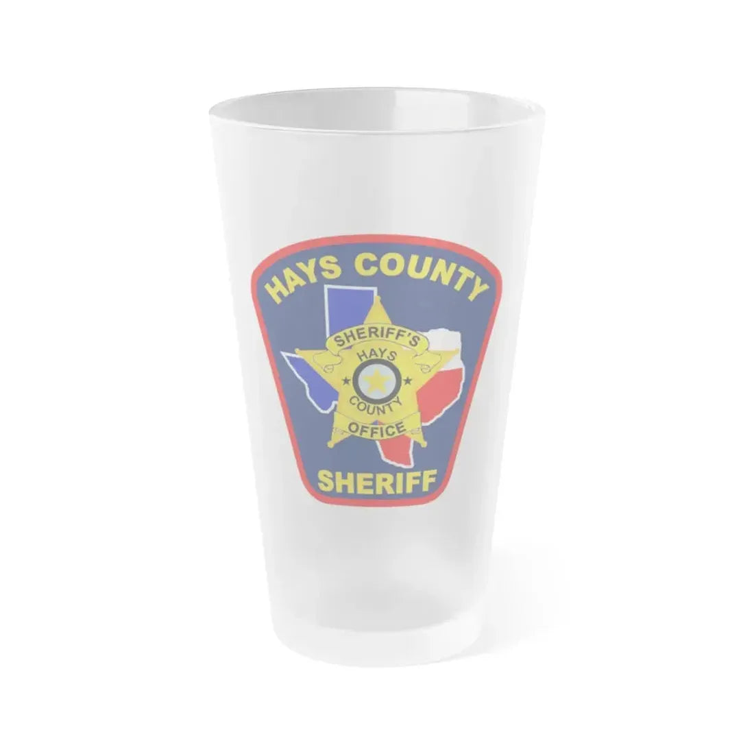 Hays County Sherrif Texas - Frosted Pint Glass 16oz 16oz Frosted - Go Mug Yourself
