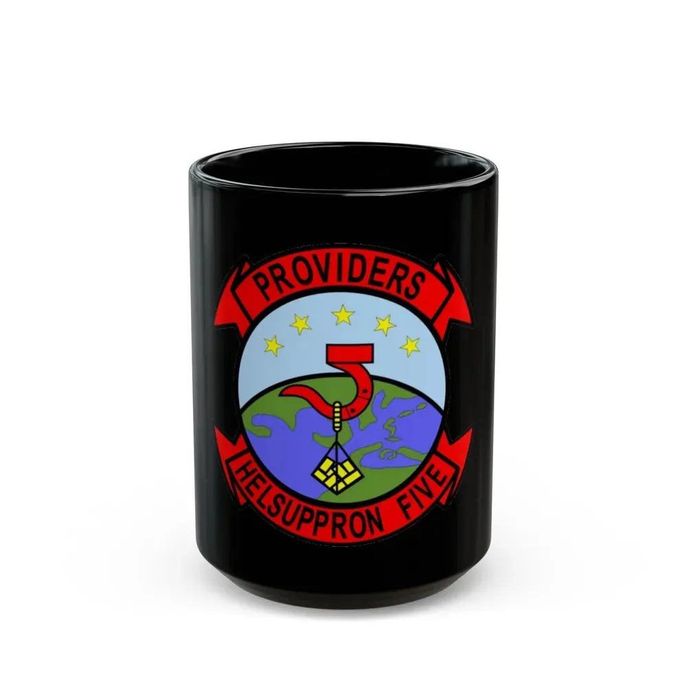 HC 5 Helicopter Combat Support Squadron 5 (U.S. Navy) Black Coffee Mug 15oz - Go Mug Yourself