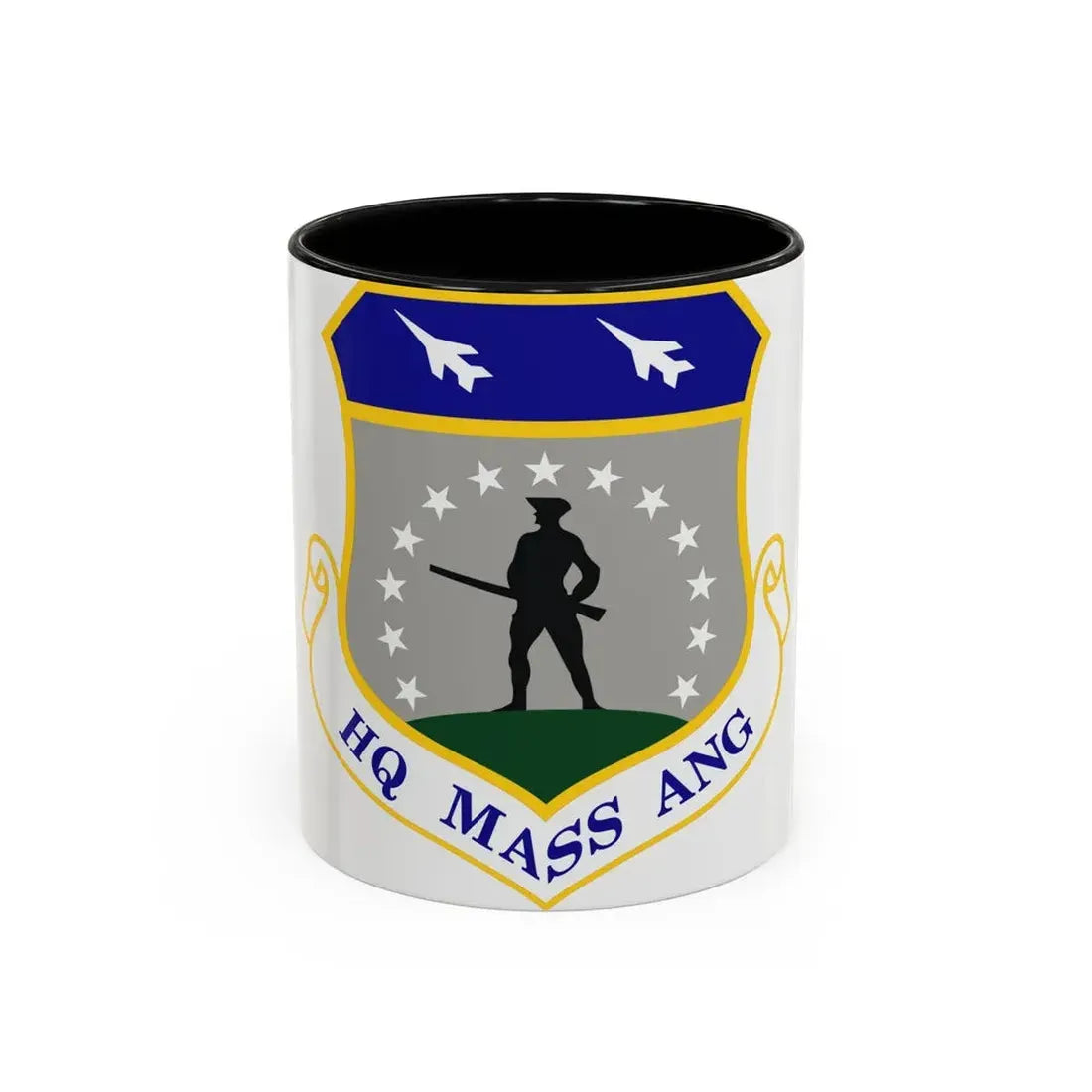 Headquarters Massachusetts Air National Guard (U.S. Air Force) Accent Coffee Mug 11oz Black - Go Mug Yourself