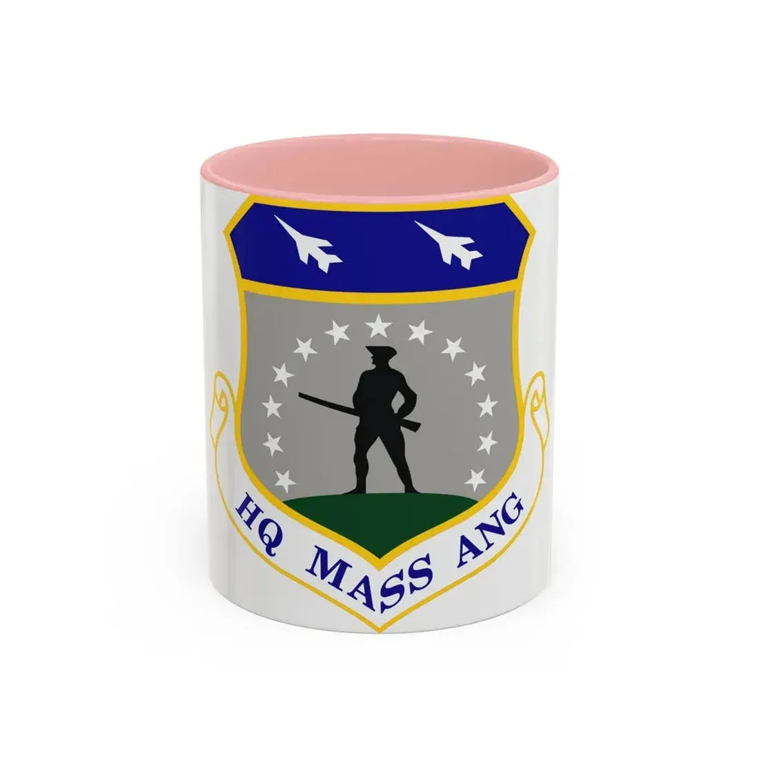 Headquarters Massachusetts Air National Guard (U.S. Air Force) Accent Coffee Mug 11oz Pink - Go Mug Yourself