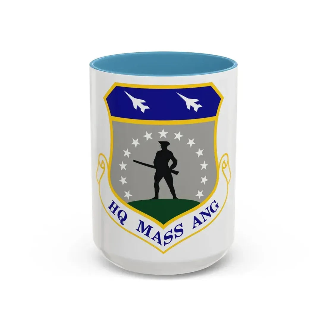 Headquarters Massachusetts Air National Guard (U.S. Air Force) Accent Coffee Mug 15oz Light Blue - Go Mug Yourself