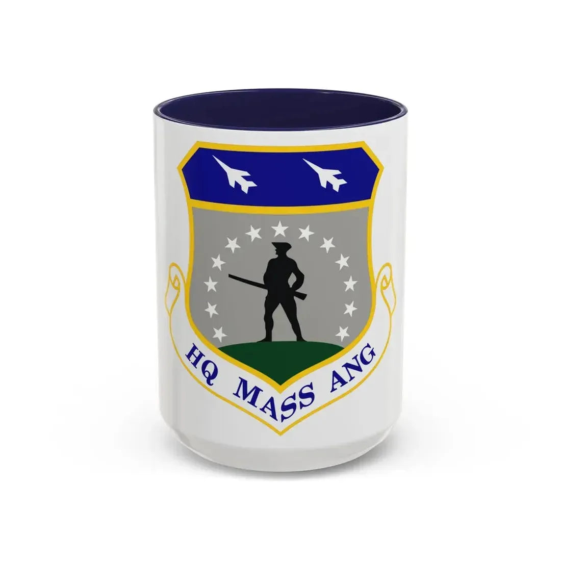 Headquarters Massachusetts Air National Guard (U.S. Air Force) Accent Coffee Mug 15oz Navy - Go Mug Yourself
