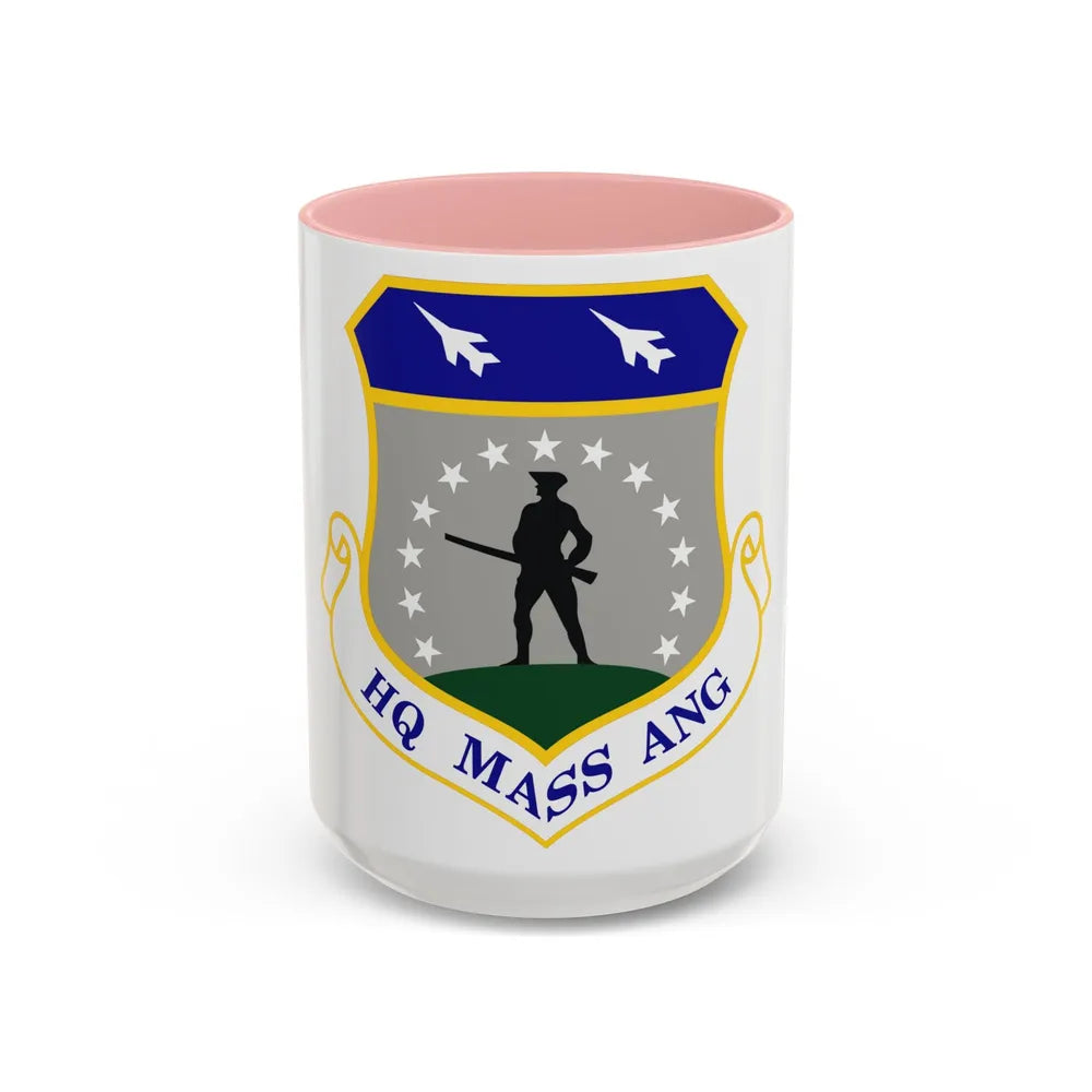 Headquarters Massachusetts Air National Guard (U.S. Air Force) Accent Coffee Mug 15oz Pink - Go Mug Yourself