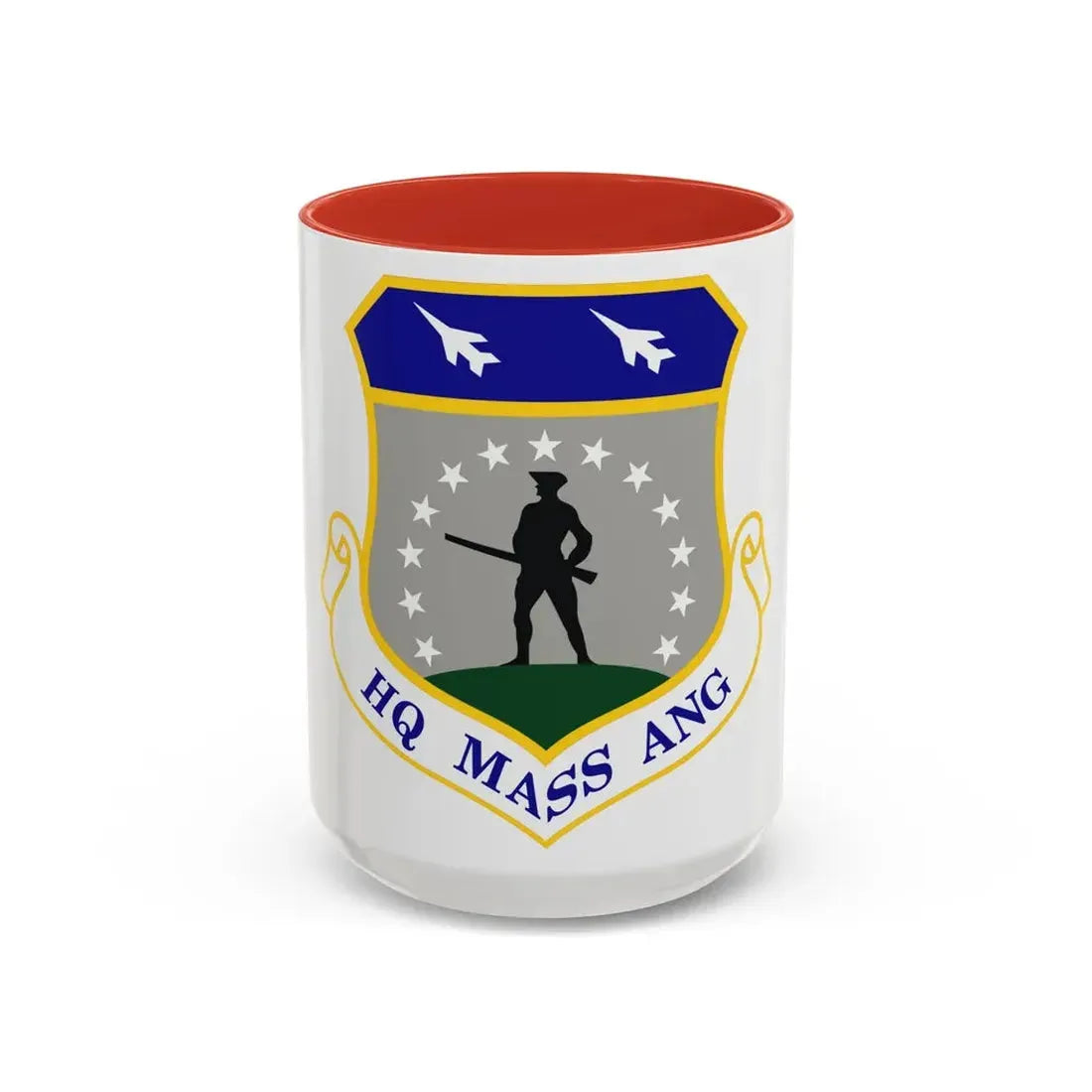Headquarters Massachusetts Air National Guard (U.S. Air Force) Accent Coffee Mug 15oz Red - Go Mug Yourself
