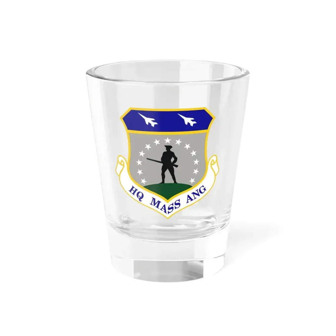 Headquarters Massachusetts Air National Guard (U.S. Air Force) Shot Glass 1.5oz 1.5oz - Go Mug Yourself