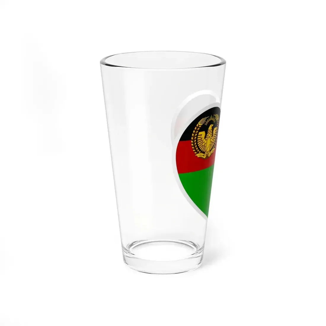 Heart Flag of Afghanistan 1974-1978 - Pint Glass 16oz - Go Mug Yourself