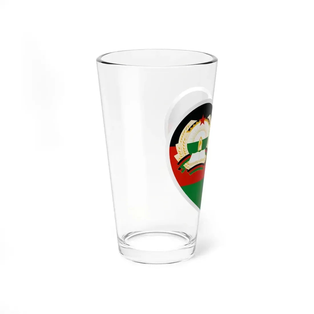 Heart Flag of Afghanistan 1980-1987 - Pint Glass 16oz - Go Mug Yourself