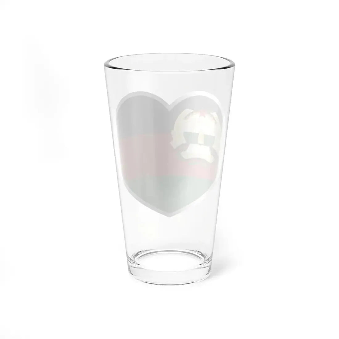 Heart Flag of Afghanistan 1980-1987 - Pint Glass 16oz - Go Mug Yourself