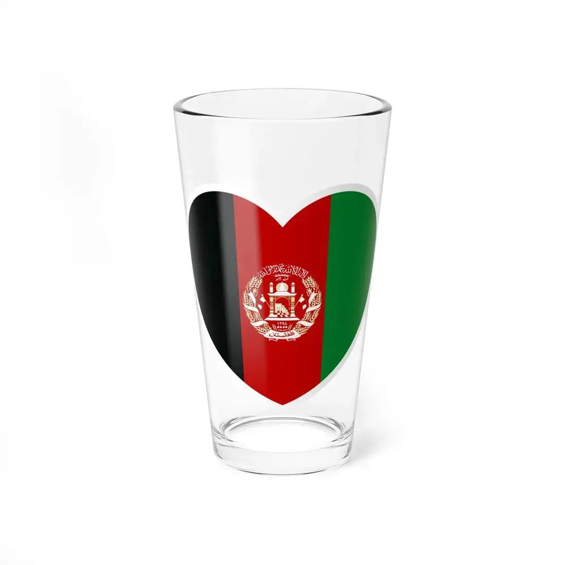 Heart Flag of Afghanistan 2004-2013 - Pint Glass 16oz 16oz - Go Mug Yourself