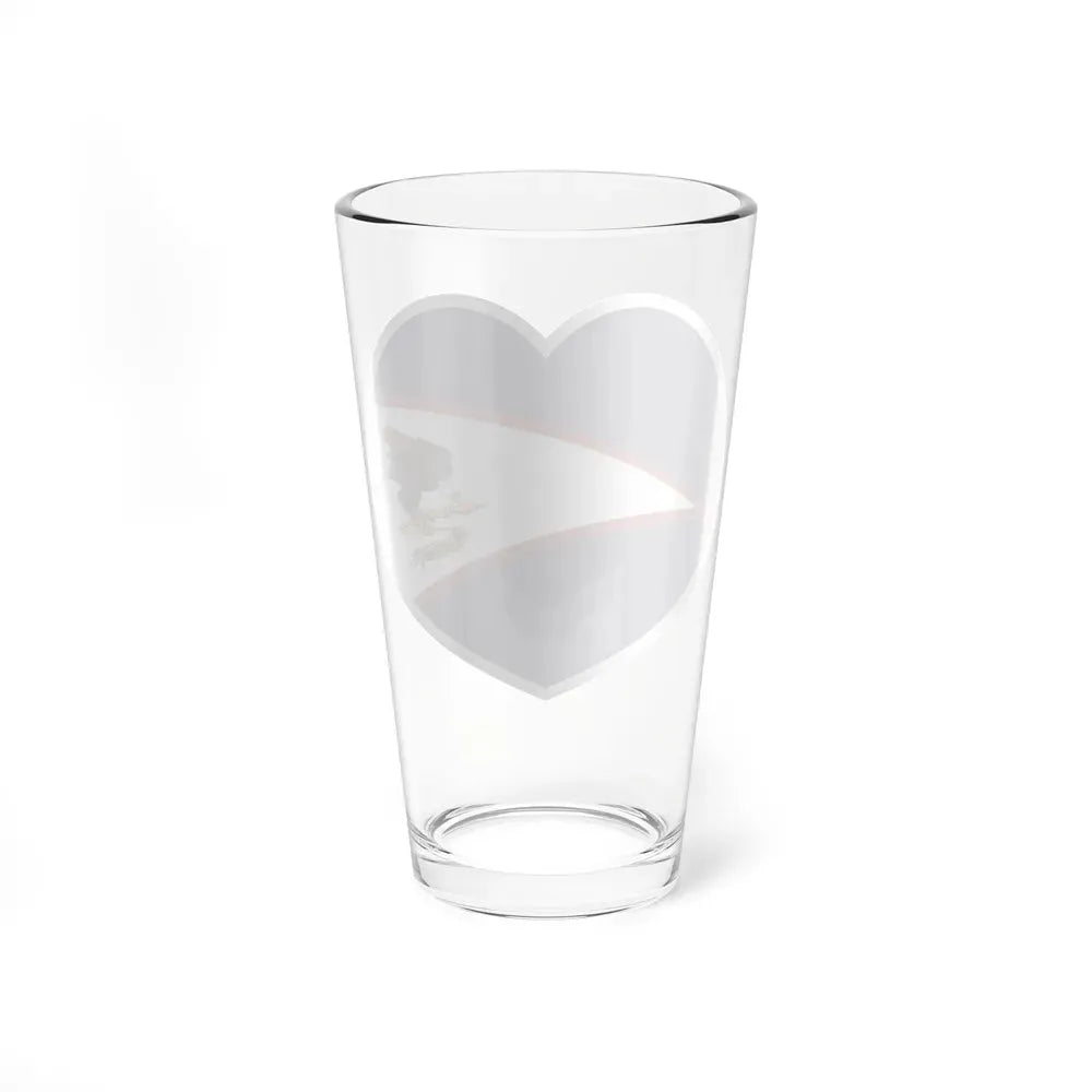 Heart Flag of American Samoa - Pint Glass 16oz - Go Mug Yourself