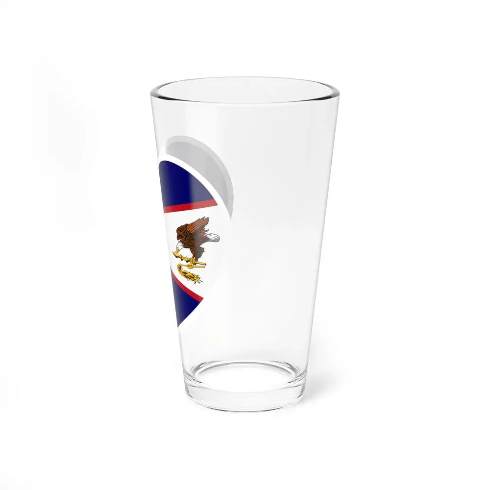 Heart Flag of American Samoa - Pint Glass 16oz - Go Mug Yourself