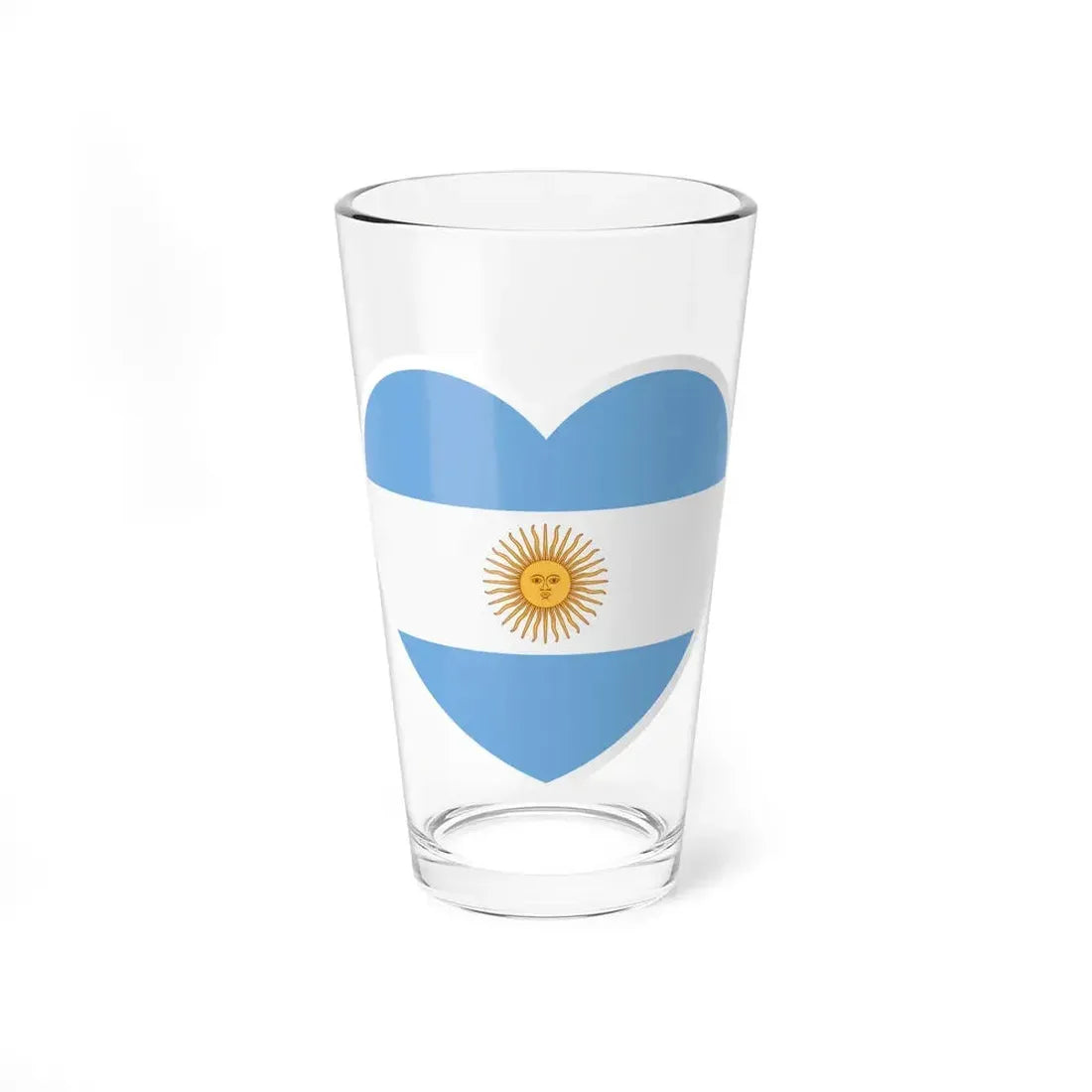 Heart Flag of Argentina 1861-2010 - Pint Glass 16oz 16oz - Go Mug Yourself