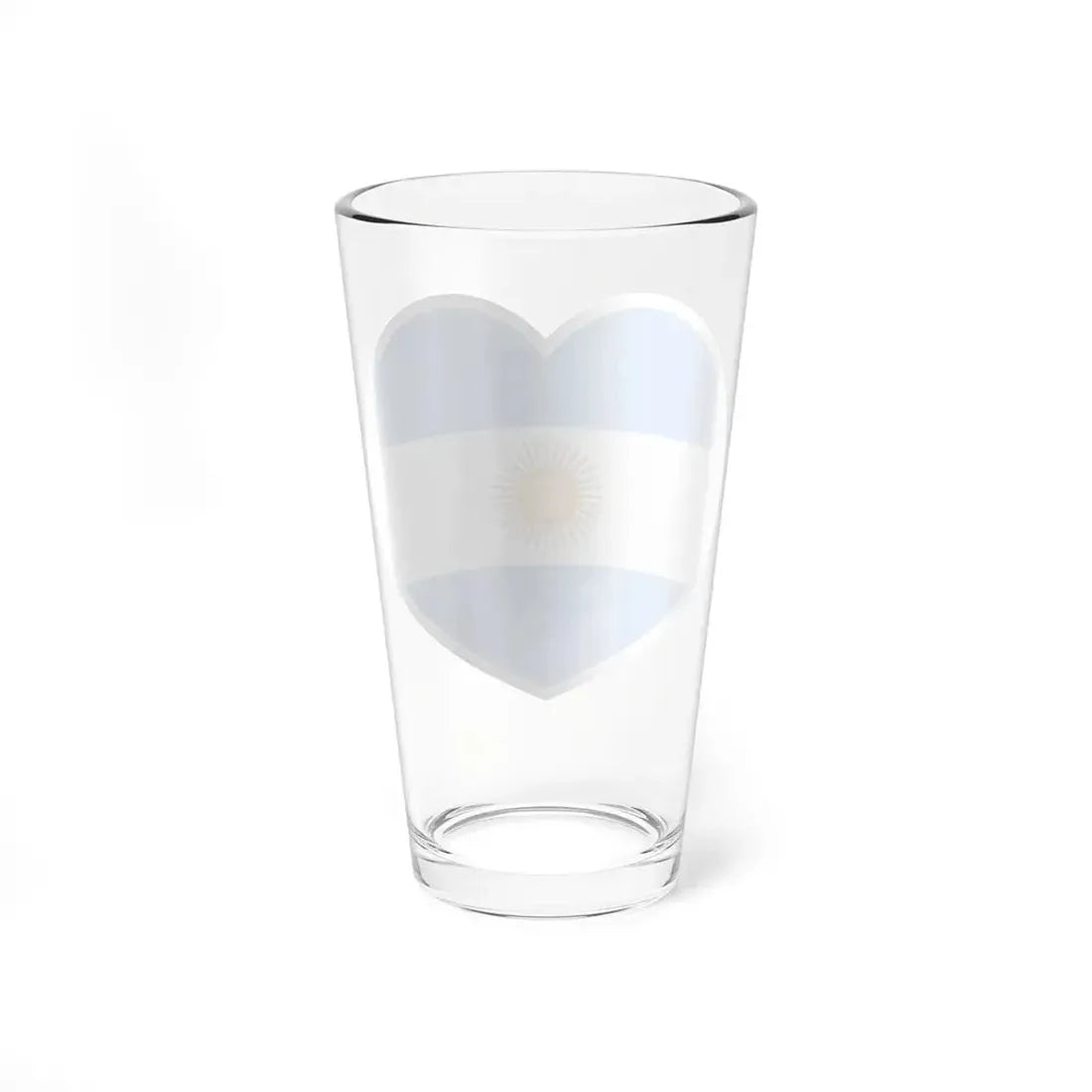 Heart Flag of Argentina 1861-2010 - Pint Glass 16oz - Go Mug Yourself