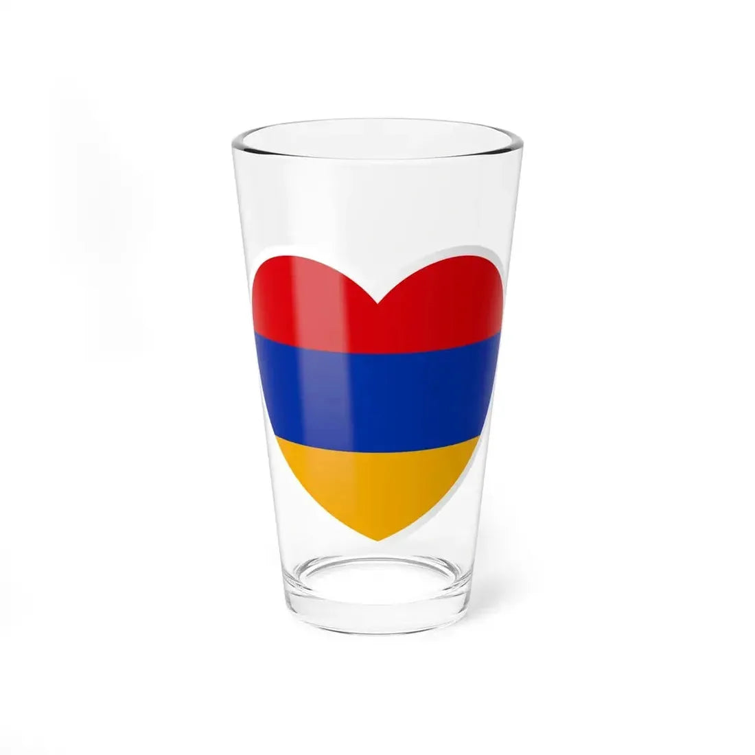 Heart Flag of Armenia - Pint Glass 16oz 16oz - Go Mug Yourself