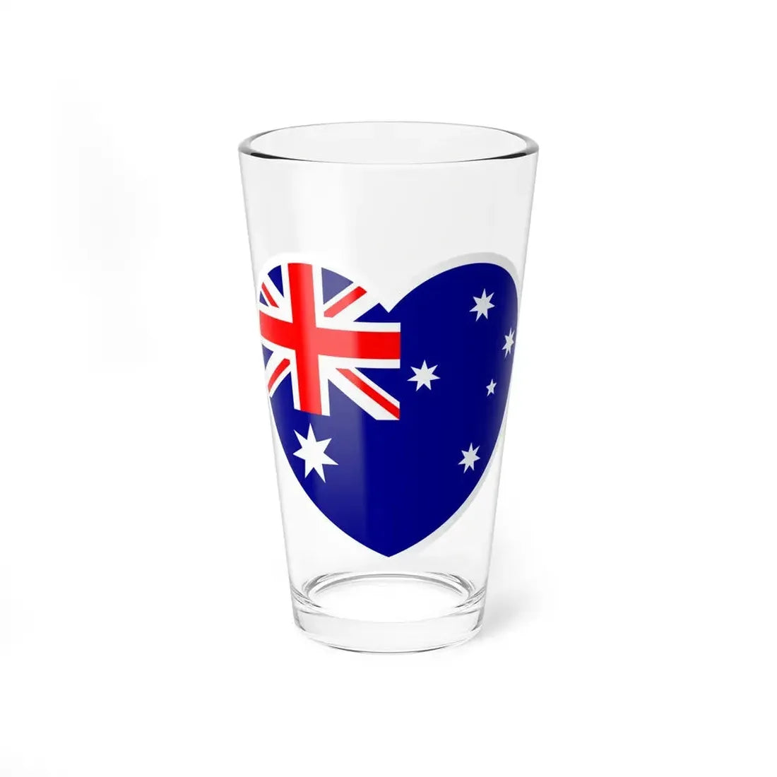 Heart Flag of Australia - Pint Glass 16oz 16oz - Go Mug Yourself