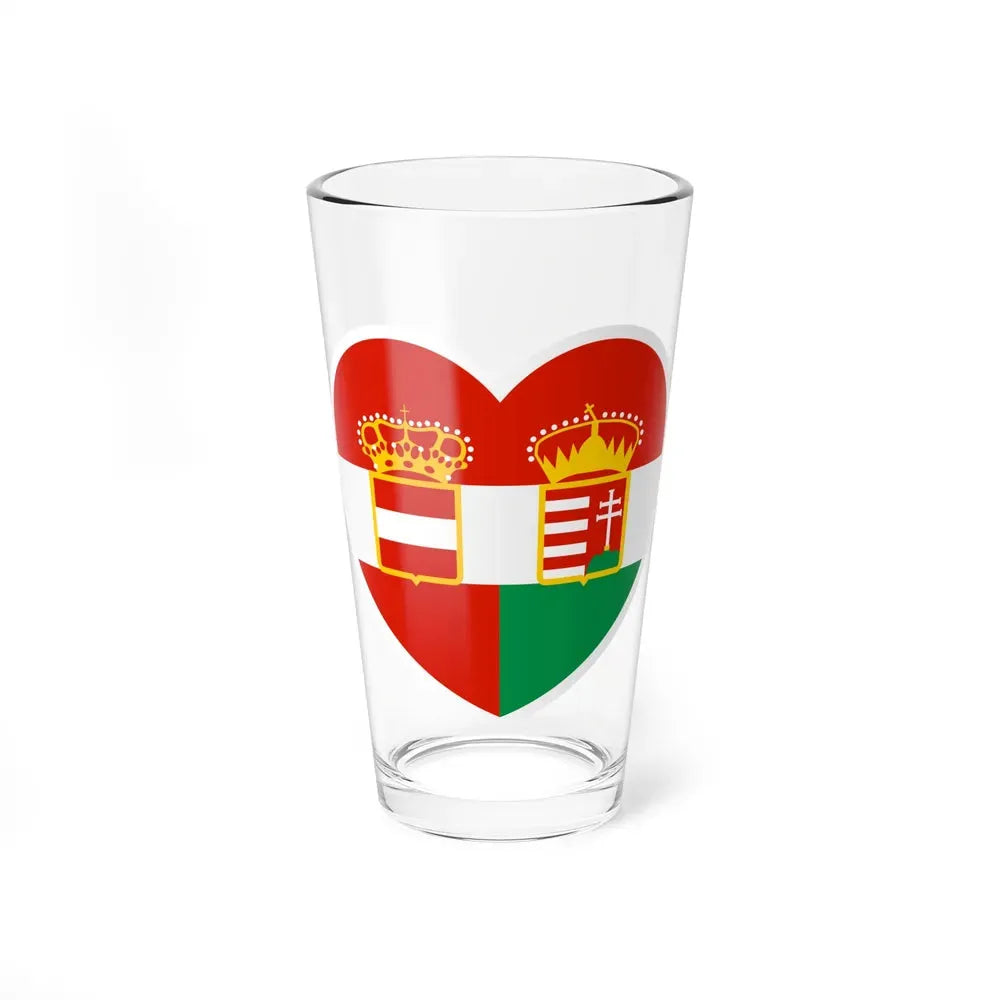Heart Flag of Austria-Hungary - Pint Glass 16oz 16oz - Go Mug Yourself