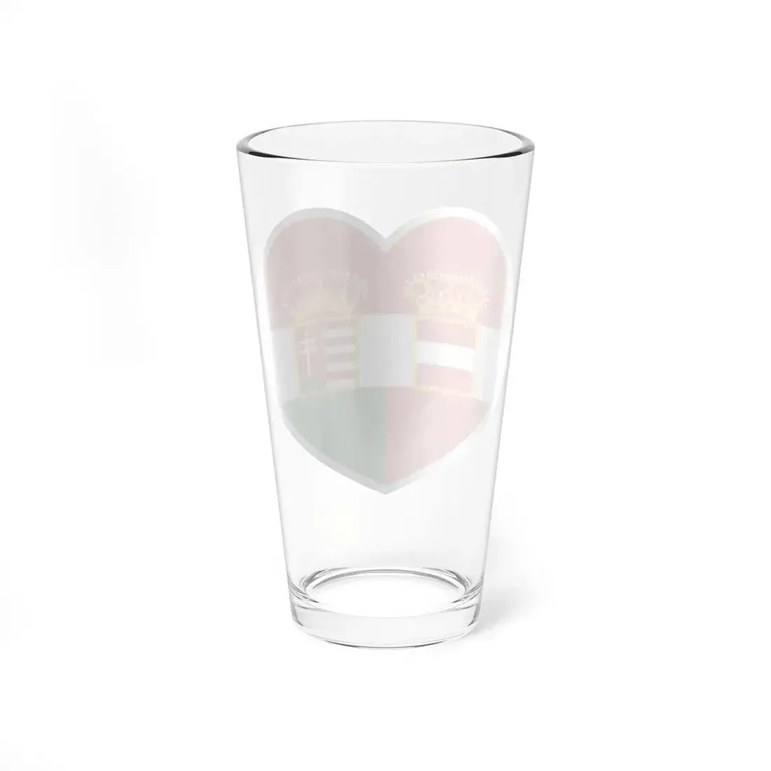 Heart Flag of Austria-Hungary - Pint Glass 16oz - Go Mug Yourself