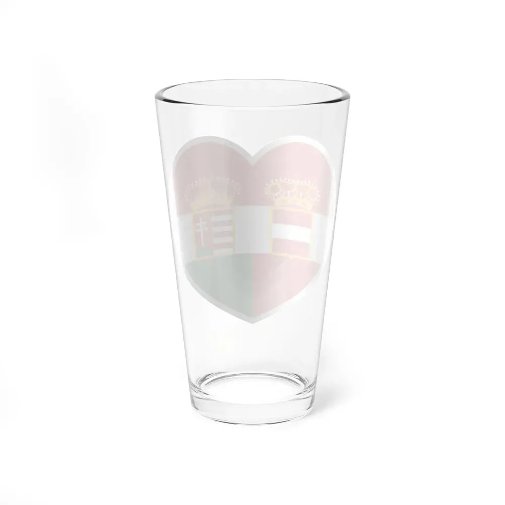 Heart Flag of Austria-Hungary - Pint Glass 16oz - Go Mug Yourself