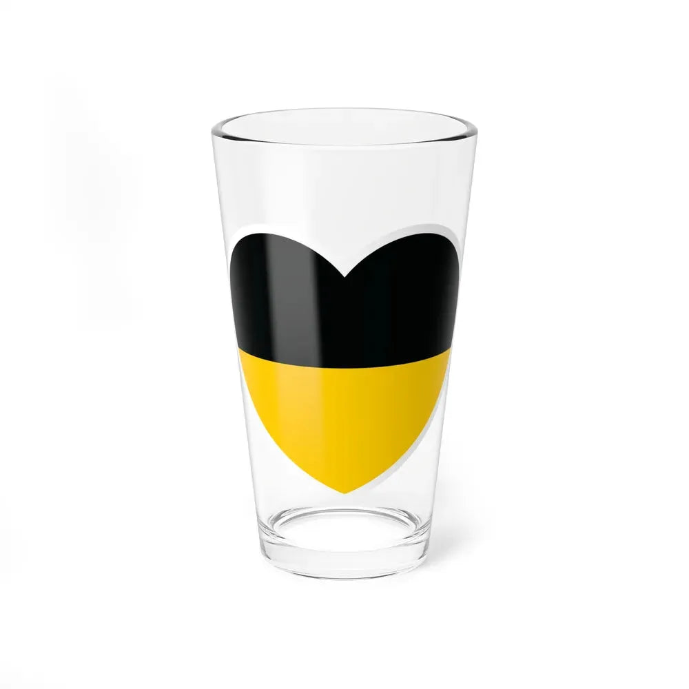 Heart Flag of Austrian Empire - Pint Glass 16oz 16oz - Go Mug Yourself