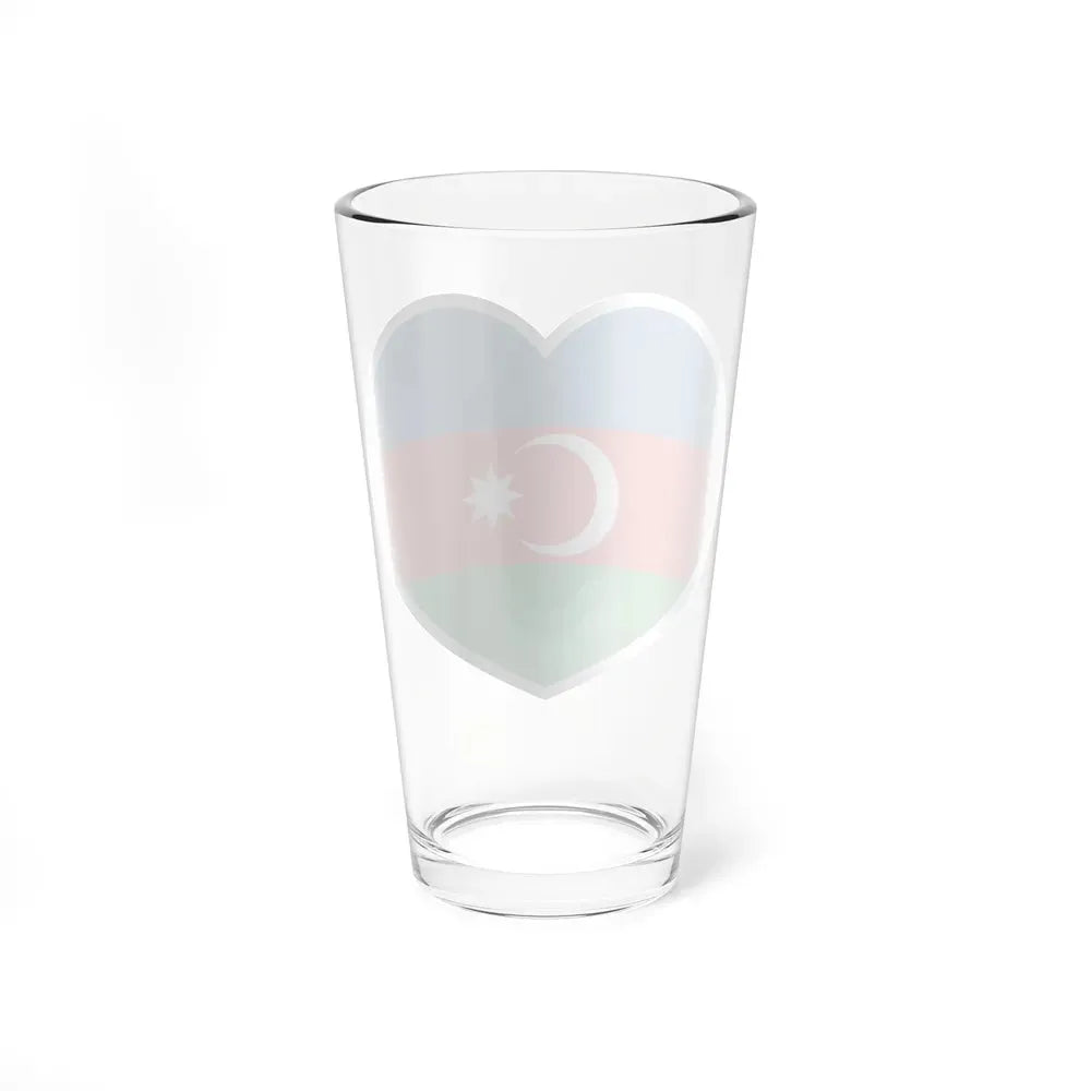 Heart Flag of Azerbaijan 1991-2013 - Pint Glass 16oz - Go Mug Yourself