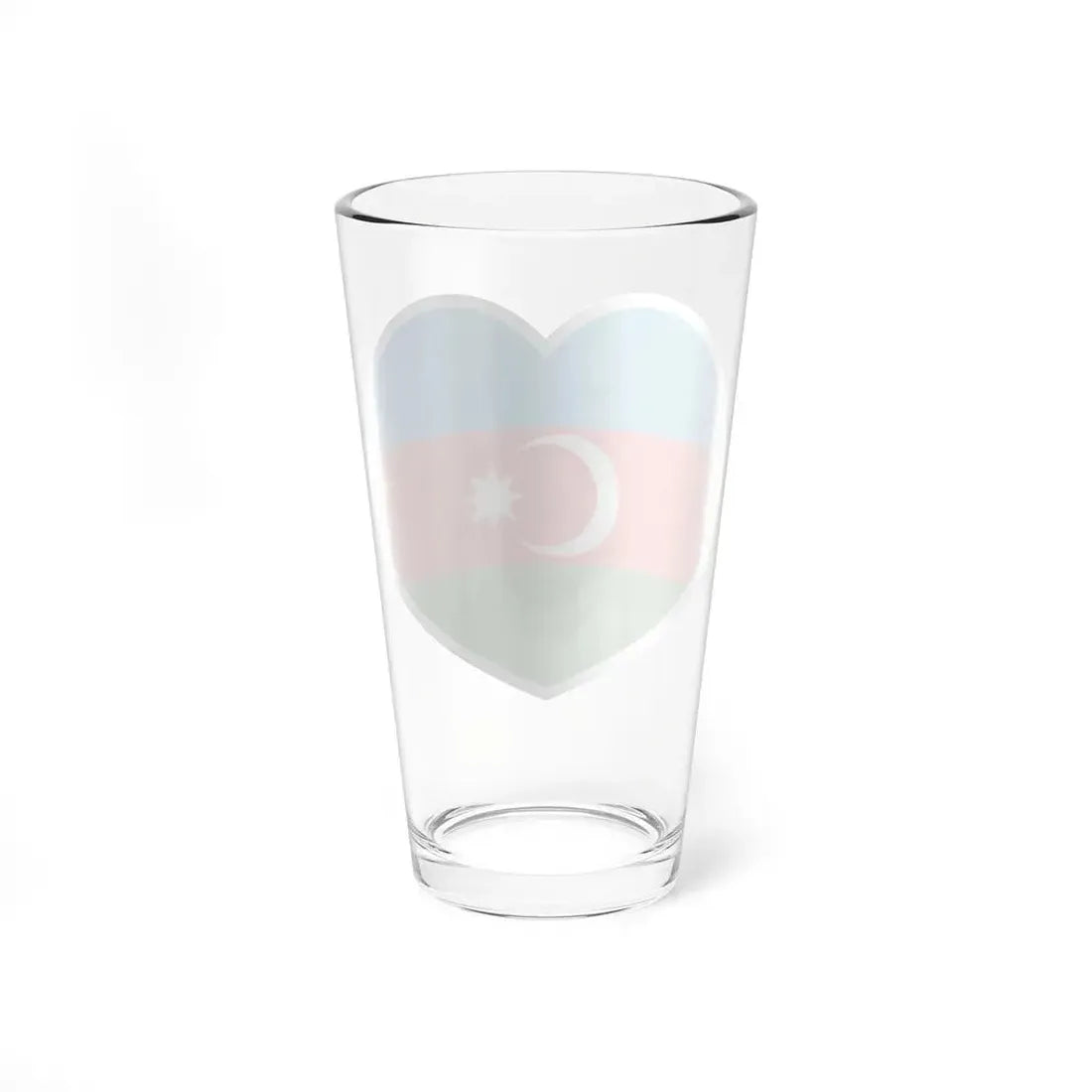 Heart Flag of Azerbaijan - Pint Glass 16oz - Go Mug Yourself