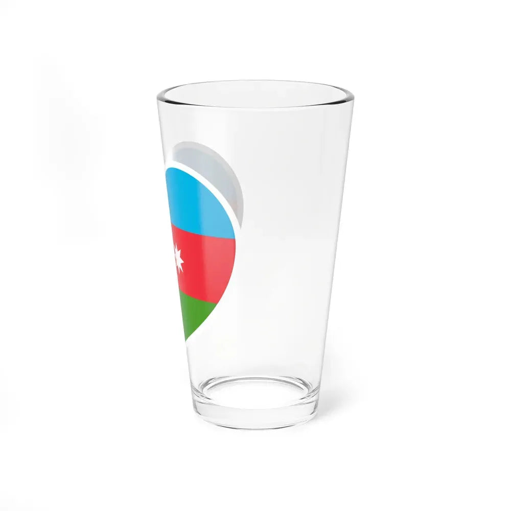 Heart Flag of Azerbaijan - Pint Glass 16oz - Go Mug Yourself