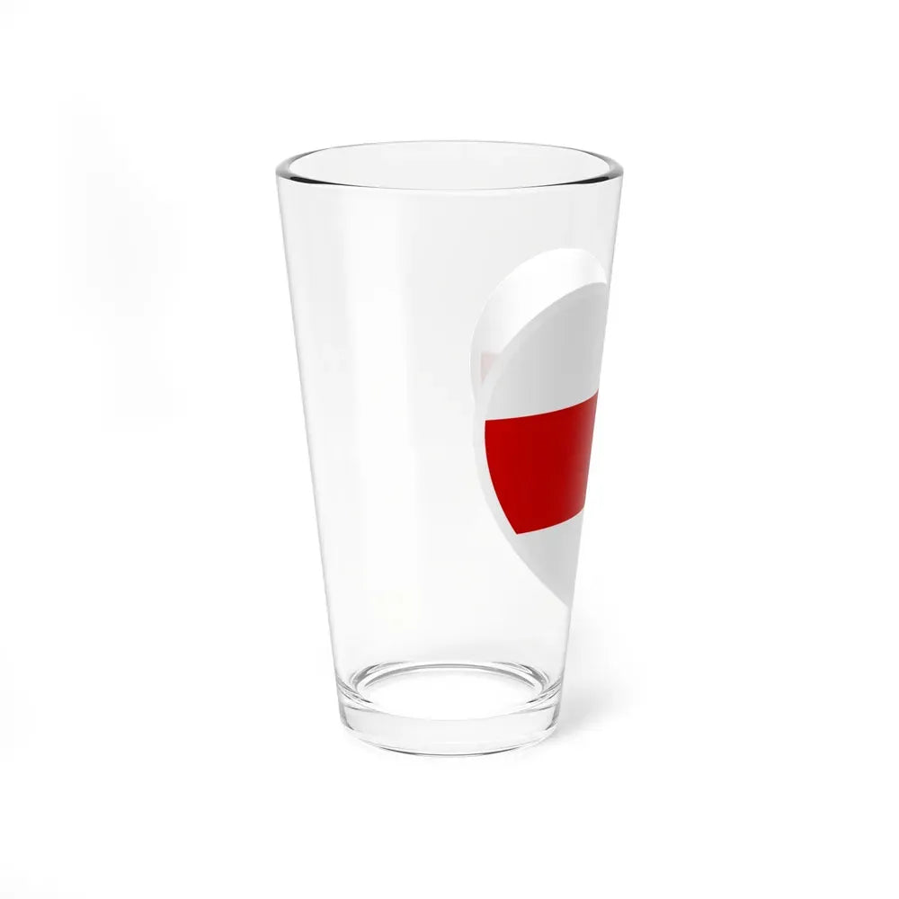 Heart Flag of Belarus White-red-white - Pint Glass 16oz - Go Mug Yourself
