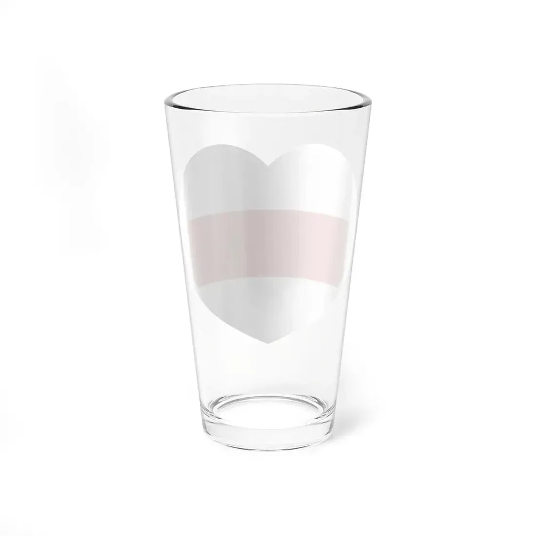 Heart Flag of Belarus White-red-white - Pint Glass 16oz - Go Mug Yourself