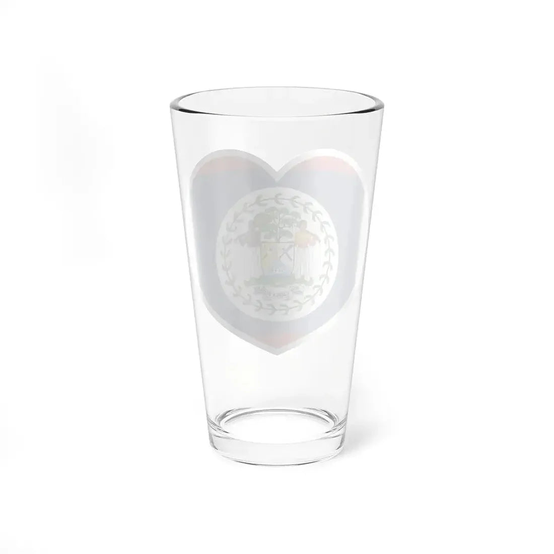 Heart Flag of Belize 1981-2019 - Pint Glass 16oz - Go Mug Yourself