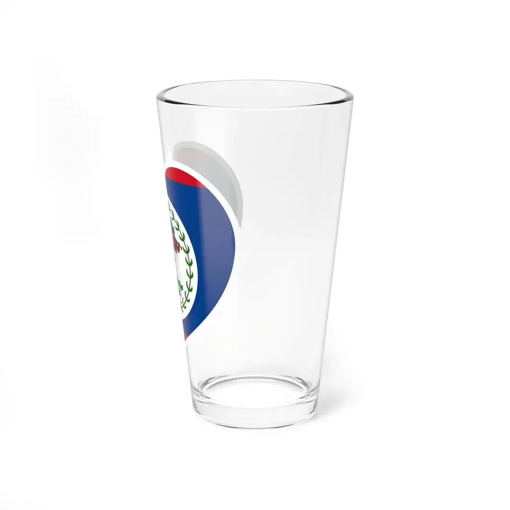 Heart Flag of Belize 1981-2019 - Pint Glass 16oz - Go Mug Yourself