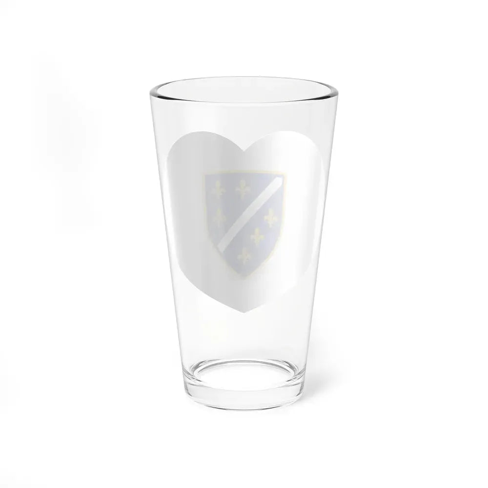 Heart Flag of Bosnia and Herzegovina 1992-1998 - Pint Glass 16oz - Go Mug Yourself
