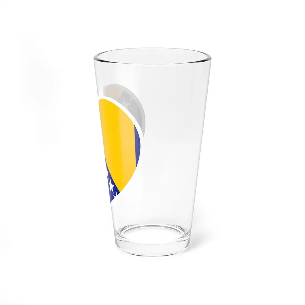 Heart Flag of Bosnia and Herzegovina - Pint Glass 16oz - Go Mug Yourself