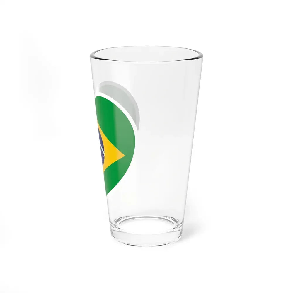 Heart Flag of Brazil 1968-1992 - Pint Glass 16oz - Go Mug Yourself