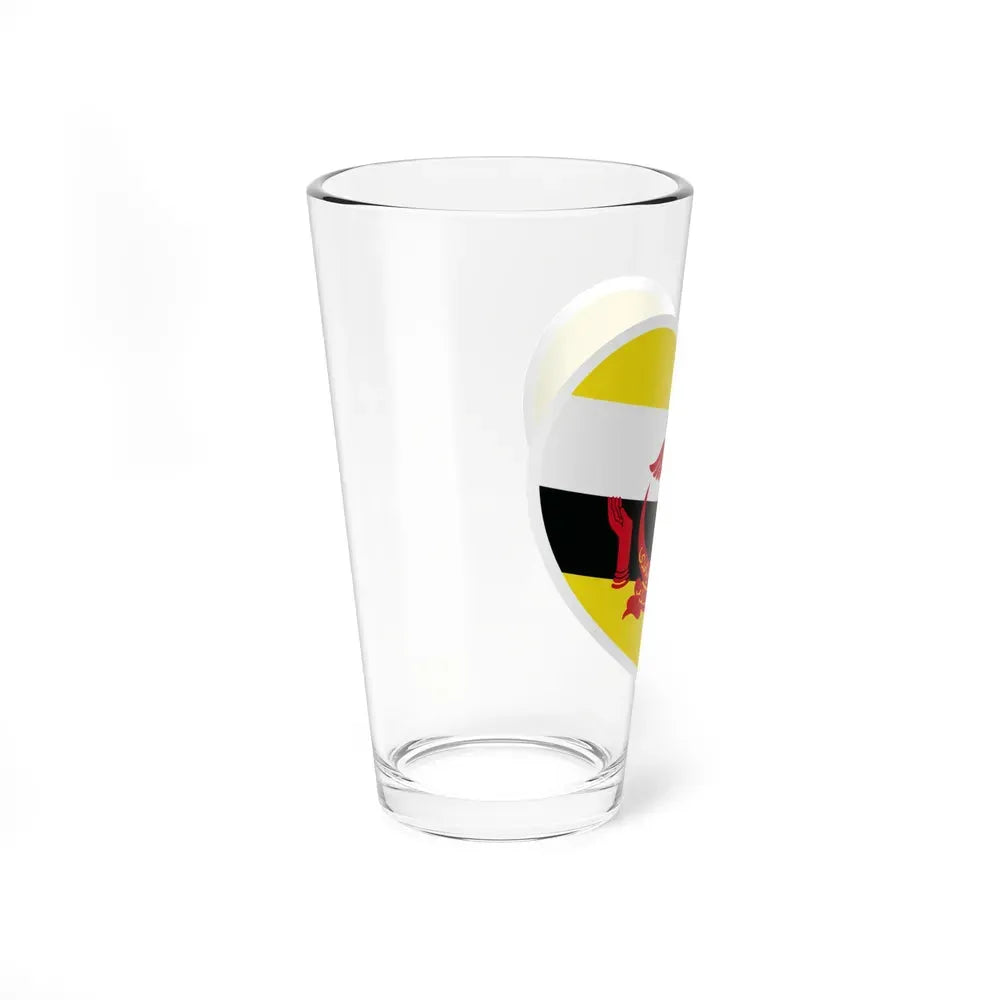 Heart Flag of Brunei - Pint Glass 16oz - Go Mug Yourself