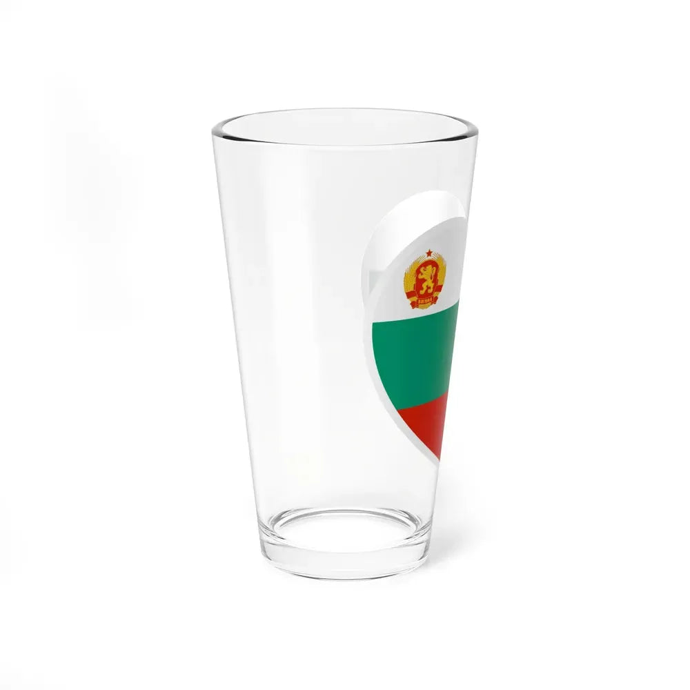 Heart Flag of Bulgaria 1946-1948 - Pint Glass 16oz - Go Mug Yourself