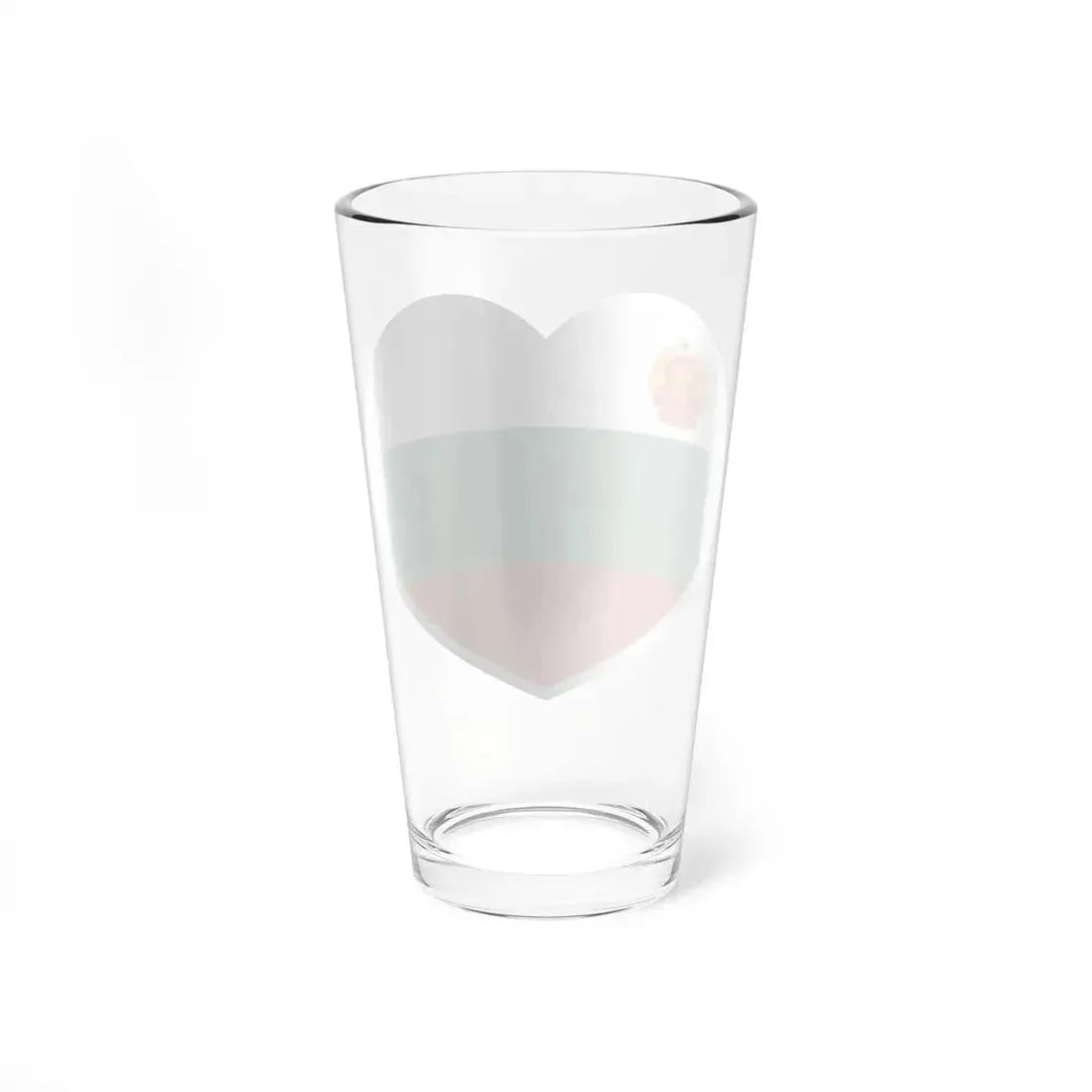 Heart Flag of Bulgaria 1946-1948 - Pint Glass 16oz - Go Mug Yourself
