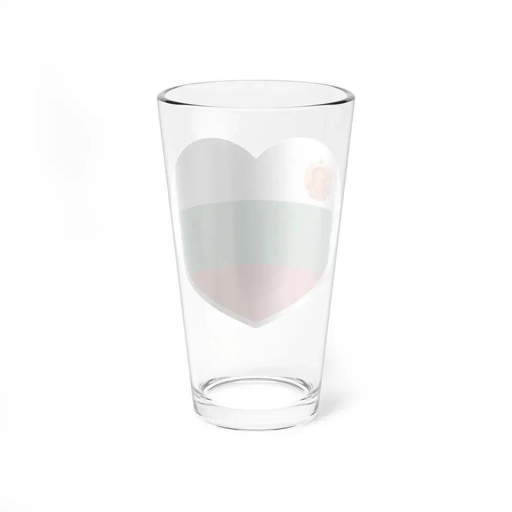 Heart Flag of Bulgaria 1946-1948 - Pint Glass 16oz - Go Mug Yourself