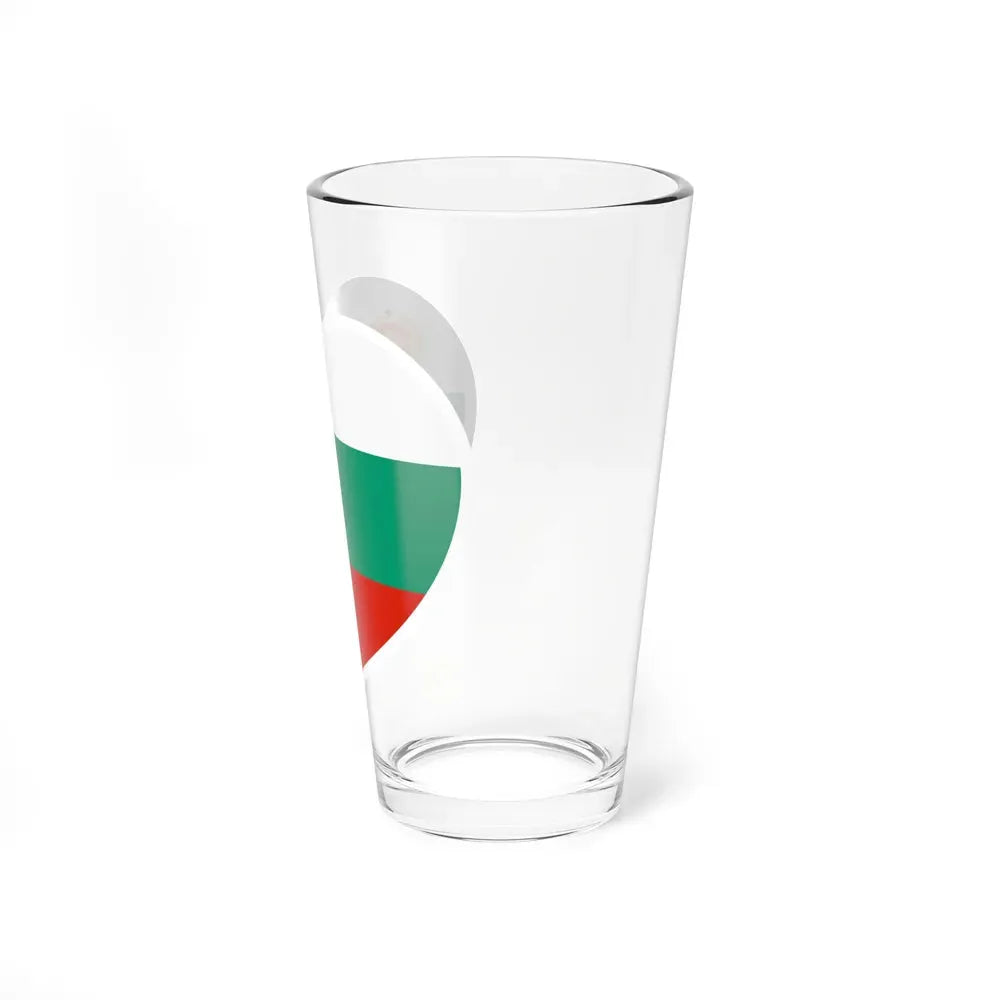 Heart Flag of Bulgaria 1946-1948 - Pint Glass 16oz - Go Mug Yourself