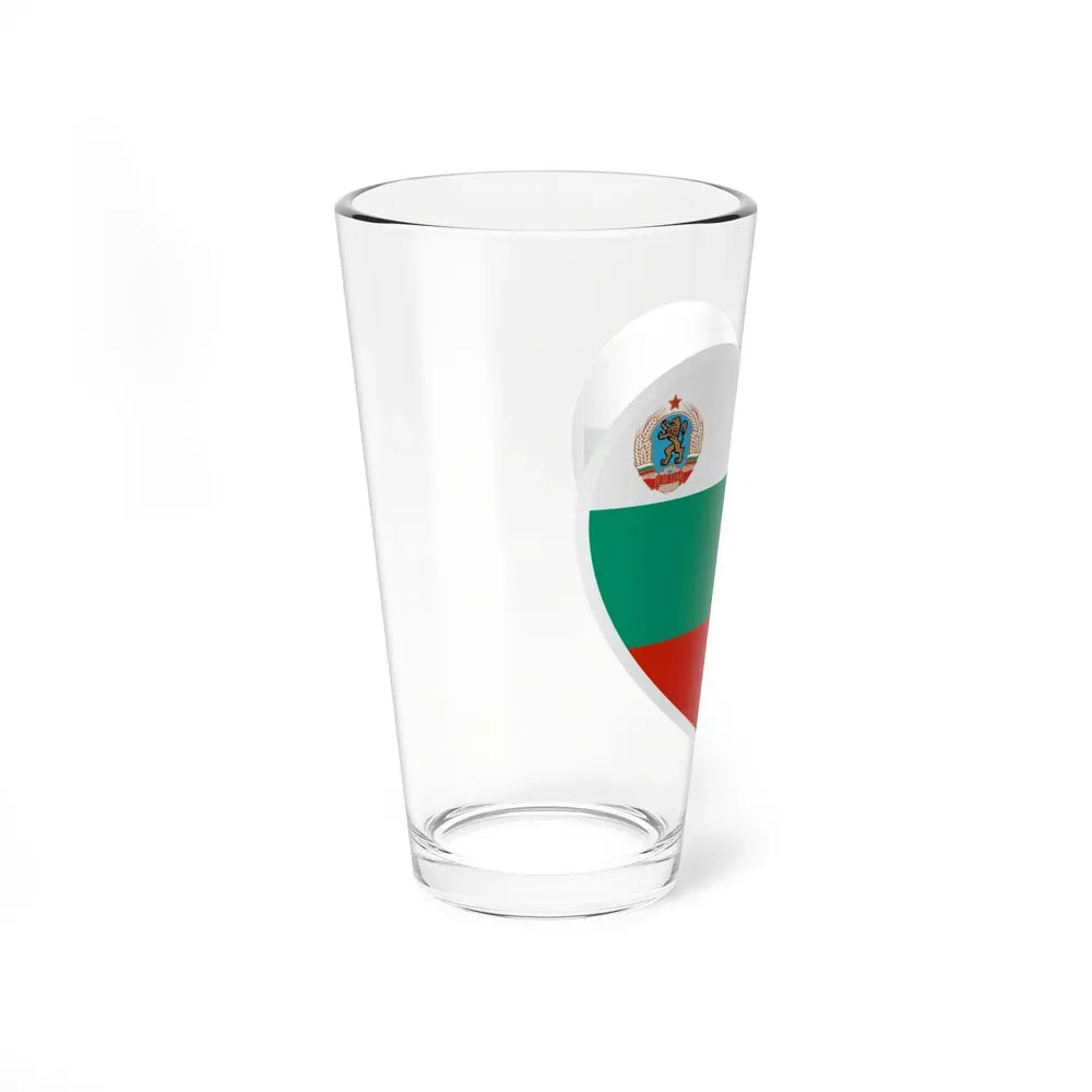 Heart Flag of Bulgaria 1967-1971 - Pint Glass 16oz - Go Mug Yourself