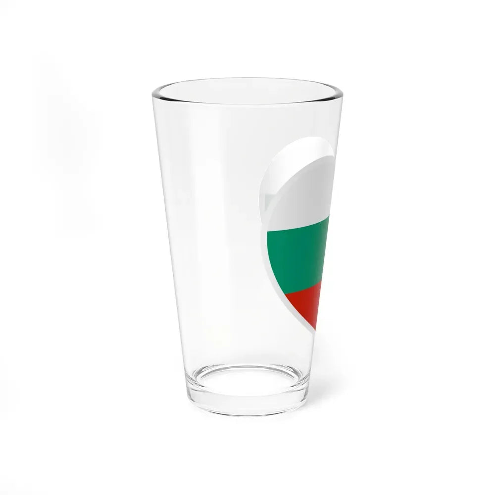 Heart Flag of Bulgaria - Pint Glass 16oz - Go Mug Yourself