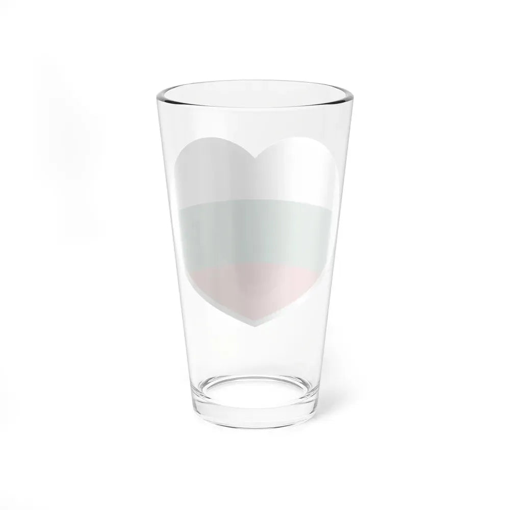 Heart Flag of Bulgaria - Pint Glass 16oz - Go Mug Yourself